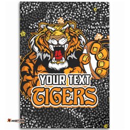 Wests Tigers Custom Area Rug - Team With Dot And Star Patterns For Tough Fan Area Rug