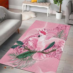 Pink Cockatoo Australia Area Rug Aussie Cacatua Leadbeateri Aboriginal Art