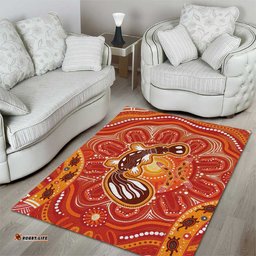 Aboriginal Goanna Art Area Rug Native Australian Animals