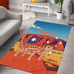 Personalised Australia Thorny Devil Area Rug Nature's Armored Knights Aussie Uluru