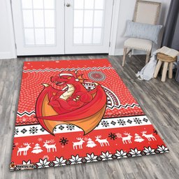 St. George Illawarra Dragons Area Rug - Australia Ugly Xmas With Aboriginal Patterns For Die Hard Fans
