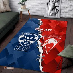 Custom Swans And Cats Football Area Rug 2024 Together Dynamic Version