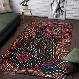 Australia Aboriginal Inspired Area Rug - Aboriginal Inspired art dreaming story background