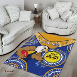 Custom AFL Eagles NAIDOC Week Area Rug Keep The Fire Burning Indigenous Art
