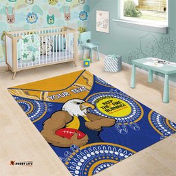 Custom AFL Eagles NAIDOC Week Area Rug Keep The Fire Burning Indigenous Art