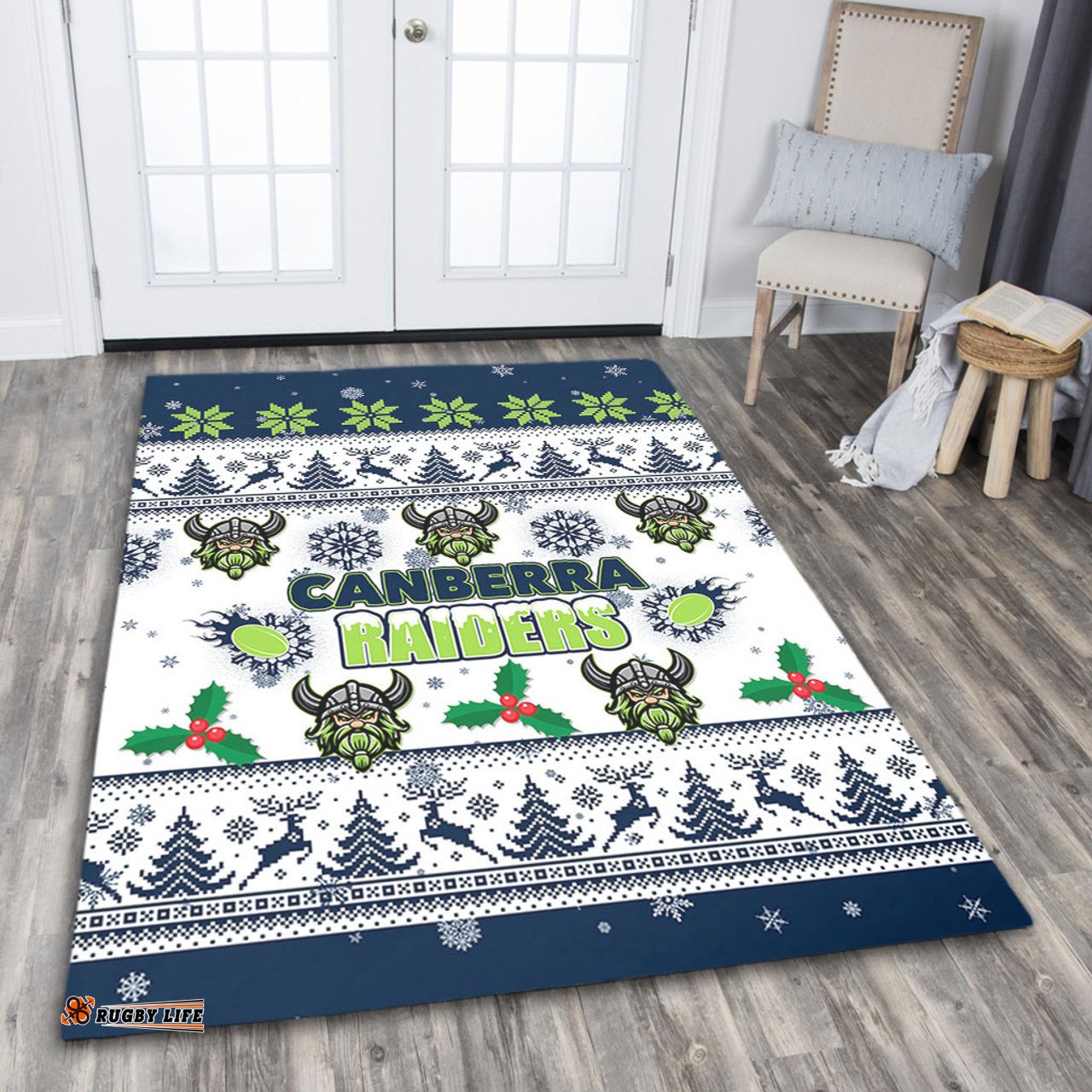 Canberra Raiders Christmas Area Rug - Canberra Raiders Special Ugly Christmas Area Rug