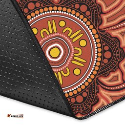 Australia Aboriginal Inspired Area Rug - Aboriginal Circle Pattern Style