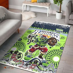 Canberra Raiders Christmas Area Rug - Custom Merry Viking Canberra Raiders Christmas Indigenous Rug