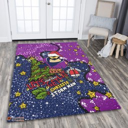 Melbourne Storm Christmas Custom Area Rug - Let's Get Lit Chrisse Pressie Area Rug