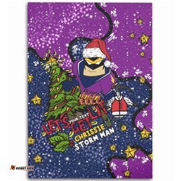 Melbourne Storm Christmas Custom Area Rug - Let's Get Lit Chrisse Pressie Area Rug