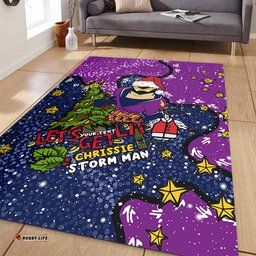 Melbourne Storm Christmas Custom Area Rug - Let's Get Lit Chrisse Pressie Area Rug