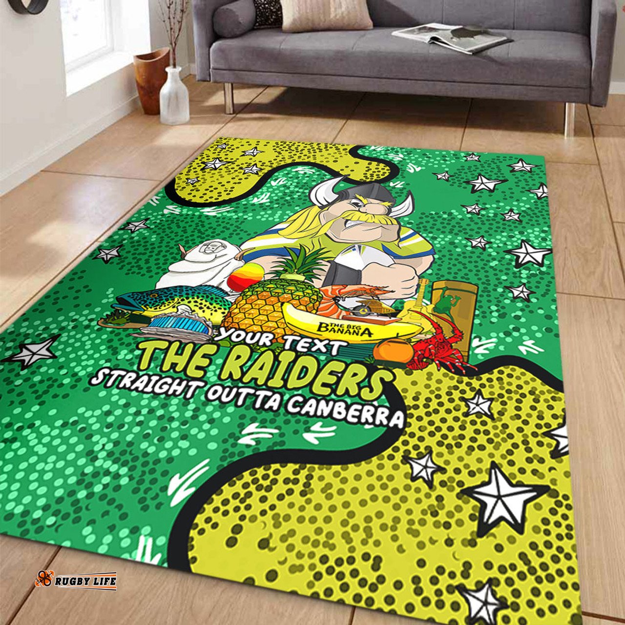 Canberra Raiders Custom Area Rug - Australian Big Things Area Rug