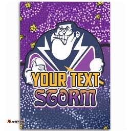 Melbourne Storm Custom Area Rug - Team With Dot And Star Patterns For Tough Fan Area Rug