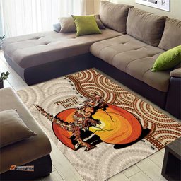 Thorny Devil Australia Area Rug Baby Moloch Horridus With Ants Aboriginal Art