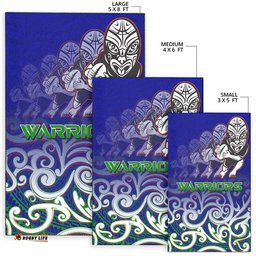 New Zealand Warriors Area Rug - New Zealand Warriors Ruby Maori Patterns Area Rug