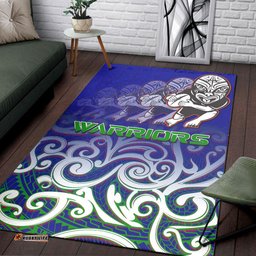New Zealand Warriors Area Rug - New Zealand Warriors Ruby Maori Patterns Area Rug