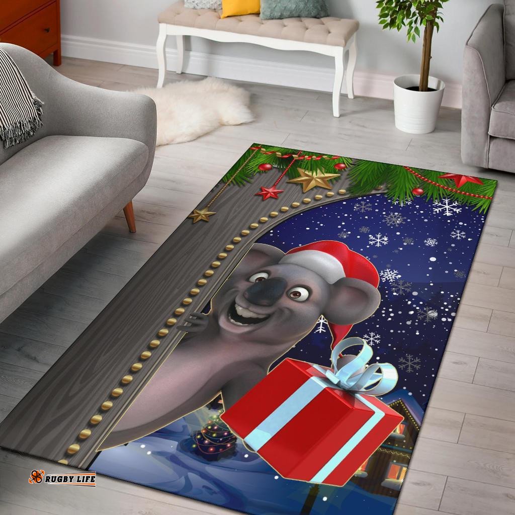Christmas Area Rug Fun Koala Christmas