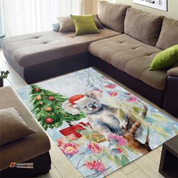 Australia Christmas Area Rug Koala Santa With Eucalyptus Watercolor