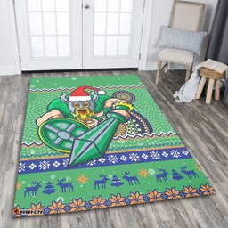 Canberra Raiders Area Rug - Australia Ugly Xmas With Aboriginal Patterns For Die Hard Fans