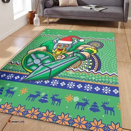Canberra Raiders Area Rug - Australia Ugly Xmas With Aboriginal Patterns For Die Hard Fans