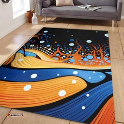 Australia Dreaming Aboriginal Area Rug - Aboriginal Art Indigenous Dot Painting Inspired Area Rug