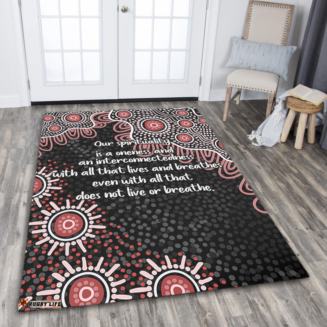 Australia Aboriginal Area Rug - The More You Know The Less You Need Red Patterns Area Rug