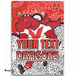 St. George Illawarra Dragons Custom Area Rug - Team With Dot And Star Patterns For Tough Fan Area Rug