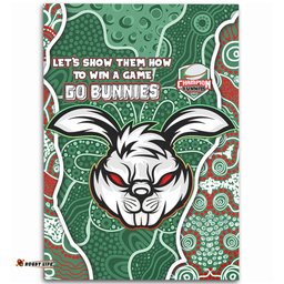 South Sydney Rabbitohs Grand Final Custom Area Rug - Custom Rabbitohs With Contemporary Style Of Aboriginal Painting Area Rug