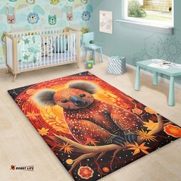 Australia Koala Custom Area Rug - Dreaming Art Koala Aboriginal Inspired Area Rug