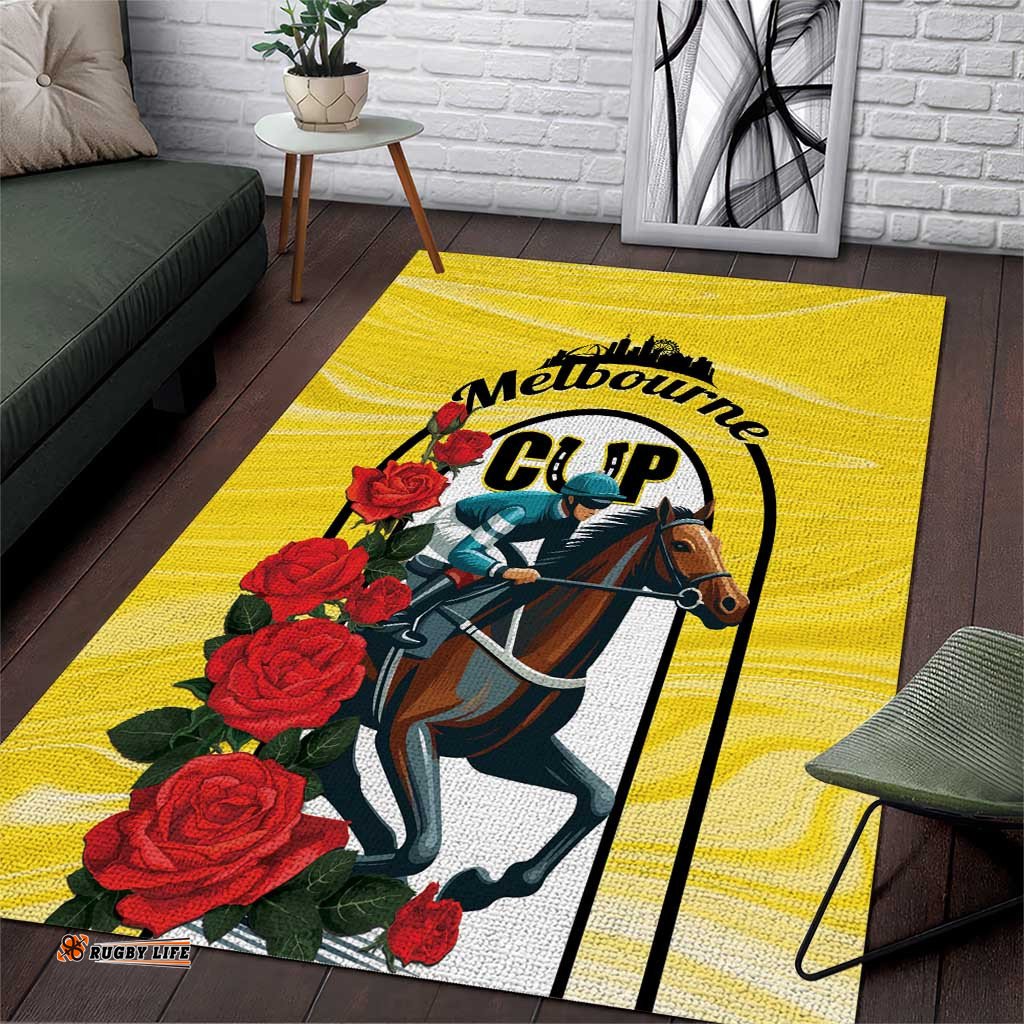 Personalised Melbourne Horse Racing Area Rug The Race That Stops The Nation