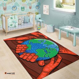 Australia Aboriginal Inspired Area Rug - Together we save the planet