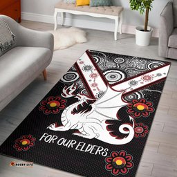 St. George Illawarra Dragons Naidoc Area Rug - Custom For Our Elders Boomerangs Area Rug