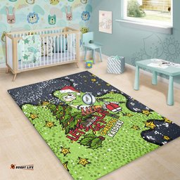 Canberra Raiders Christmas Custom Area Rug - Let's Get Lit Chrisse Pressie Area Rug