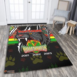 Penrith Panthers Area Rug Talent Win Games But Teamwork And Intelligence Win Championships With Aboriginal Style