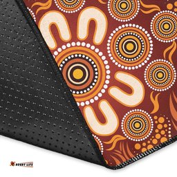 Australia Aboriginal Inspired Area Rug - Aboriginal Art Dot Painting Pattern