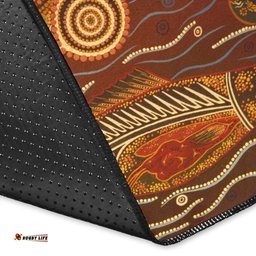 Australia Aboriginal Inspired Area Rug - Fish Aboriginal Dot Artwork