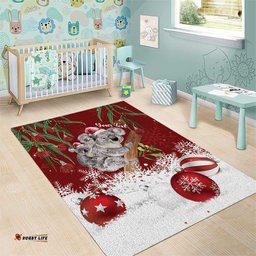 Personalised Aussie Christmas Area Rug Mom & Baby Koala