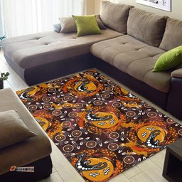 Australia Aboriginal Inspired Area Rug - Kangaroo Aboiginal Inspired Dot Painting Style