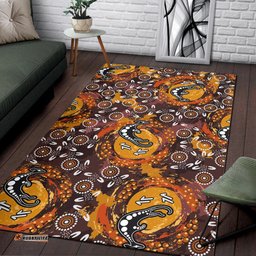 Australia Aboriginal Inspired Area Rug - Kangaroo Aboiginal Inspired Dot Painting Style