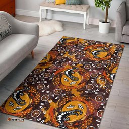Australia Aboriginal Inspired Area Rug - Kangaroo Aboiginal Inspired Dot Painting Style