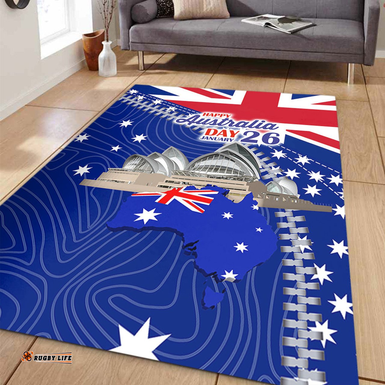 Australia Australia Day Area Rug - Happy Australia Day Area Rug