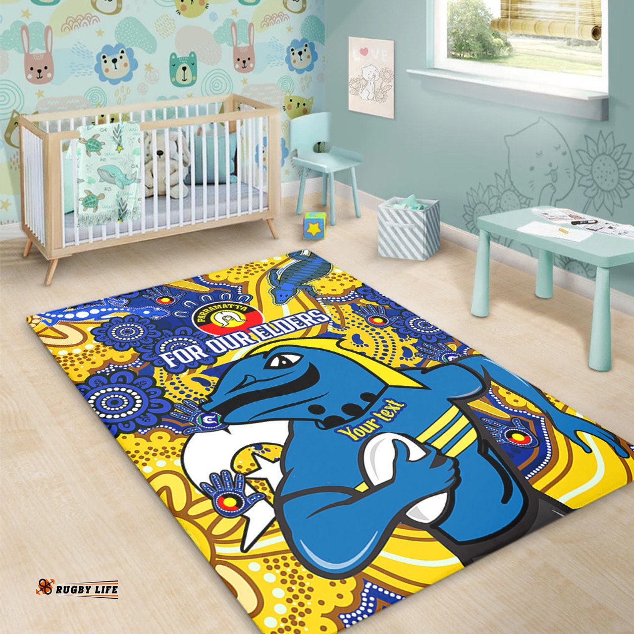 Parramatta Eels Naidoc Week Custom Area Rug - For Our Elders Home Jersey Area Rug
