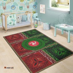 VibeHoodie Area Rug Isle Of Man Circle Celtic