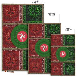 VibeHoodie Area Rug Isle Of Man Circle Celtic