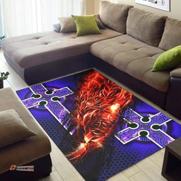 Celtic Area Rug Fire Dragon And Water Cross Style