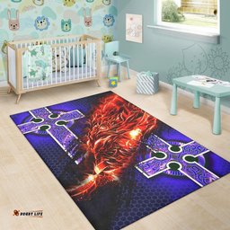 Celtic Area Rug Fire Dragon And Water Cross Style