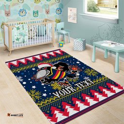 Custom Crows Football Area Rug Christmas Vibe 2023
