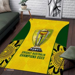 Australia Cricket Area Rug World Cup Go Champions Indigenous