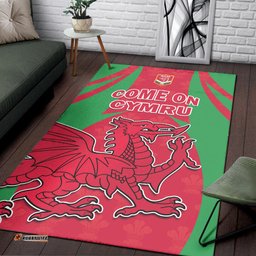 Wales Rugby Area Rug The Dragons National Team Come On Cymru