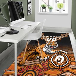 Custom Personalised Tigers Rugby NAIDOC Aboriginal Area Rug
